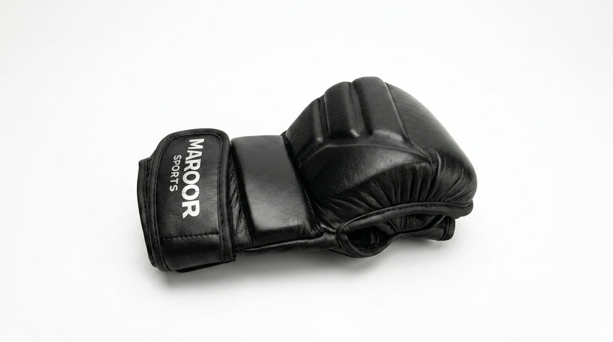 Side profile of MARQOR Signature V1 cowhide MMA sparring glove